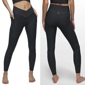 Prana Blazing Star Legging Dark Gray Large Cross Front Athletic Leggings L